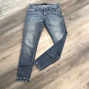 Flying Monkey Blue Skinny Jeans/ Jeggings with Distressed Hem 29”Wx28.5”L